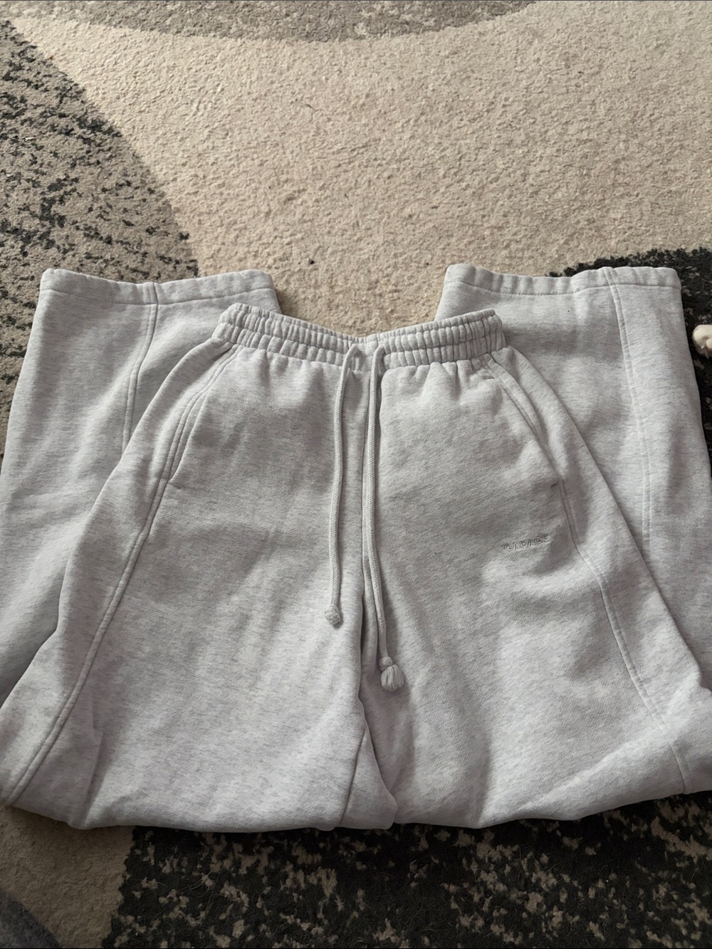 Garage Light Gray Wide Leg Sweatpants